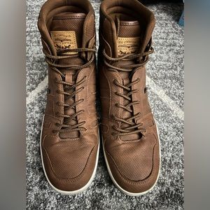 Brown high top Levi Strauss sneakers
